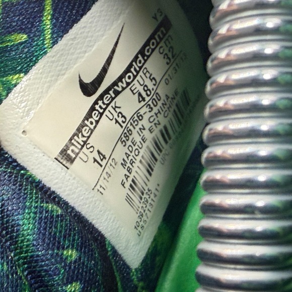 Size 14 Nike Kobe 8 Elite Poison Green/Blackened Blue‎ Mens Sneakers 586156-300 - Picture 11 of 12